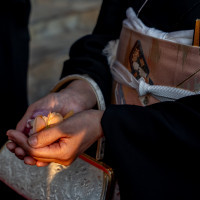 フラワーシャワー待機