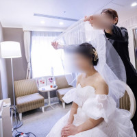 ホテルの一室が控室に。親族控室用にワンフロア貸切でした。