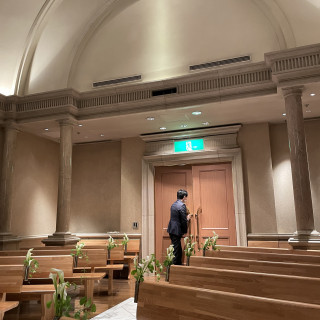 チャペルの避難経路表示が少し気になった