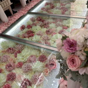 花のバージンロード|757896さんのラグナヴェール 東京（LAGUNAVEIL TOKYO）の写真(2562218)