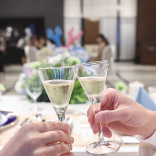 乾杯の写真を撮ってくれました