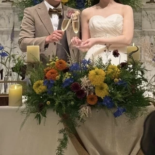 メインテーブルの装飾