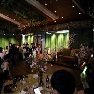 カラードレス入場前