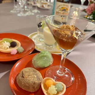 和菓子ブッフェ！並びも可愛かった！