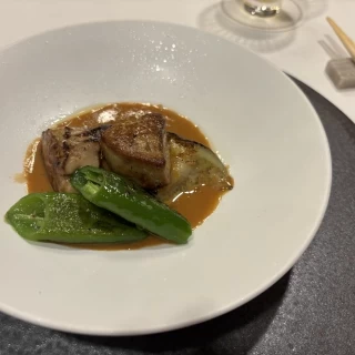 フォアグラ、味噌ソースと夏野菜が美味しすぎた