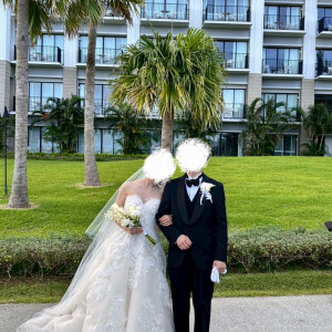 挙式会場の入り口に当たる部分|758310さんのハレクラニ沖縄の写真(2476109)