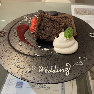 試食のデザートでした。