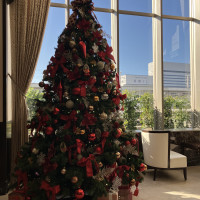 ロビー　クリスマスシーズンの飾り付け
