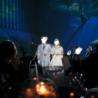 入場の時でプロジェクションマッピングが良かった。