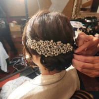 ヘアセットの様子