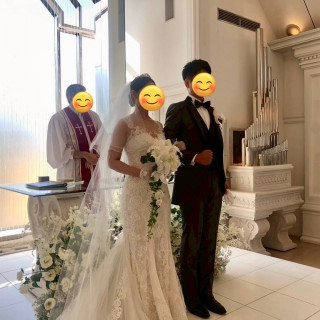 美しいチャペルで挙式できて幸せでした。