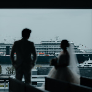 海が見える披露宴会場|758713さんのBAYSIDE GEIHINKAN VERANDA/テイクアンドギヴ・ニーズウェディングの写真(2477823)