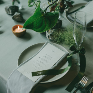 席札はリボンでお願いしグラスにつけてもらいました|758719さんのwedding norm.の写真(2485232)
