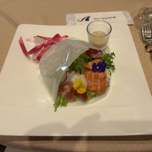 ブーケ型サラダ|758783さんのアルカンシエル luxe mariage 大阪（アルカンシエルグループ）の写真(2478492)