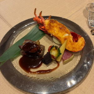伊勢海老とお肉|758783さんのアルカンシエル luxe mariage 大阪（アルカンシエルグループ）の写真(2478493)
