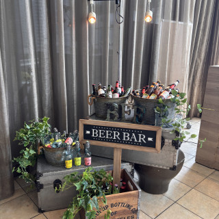 この日挙式の方のドリンクコーナー（ビール）