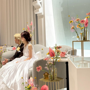 カラードレスにも合うカラーに。|759028さんのアルカンシエル横浜 luxemariage（アルカンシエルグループ）の写真(2479866)