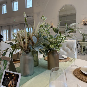試食会場の装花|759125さんのキャナルサイド ララシャンスの写真(2480429)