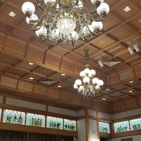 披露宴会場の天井が豪華でした