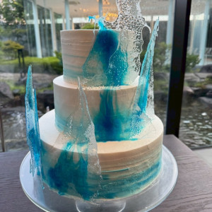 夏らしいブルーのケーキ|759340さんのTAKASAKI MONOLITH ~高崎モノリス~の写真(2557799)