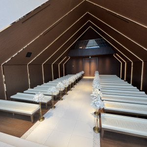 木目調のチャペル|759534さんのTHE BAYSUITE SAKURAJIMA TERRACE（ザベイスイートサクラジマテラス）の写真(2481701)