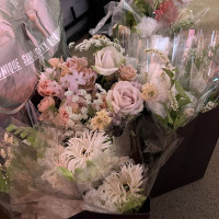 配りきれなかったお花は持ち帰りです（多すぎました）