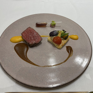 メイン肉料理。焼き加減を聞いて、対応してくれる。|759565さんのアイネス ヴィラノッツェ大阪（クラウディアホールディングスグループ）の写真(2542369)