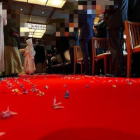 折り鶴シャワーと合う雰囲気でした
