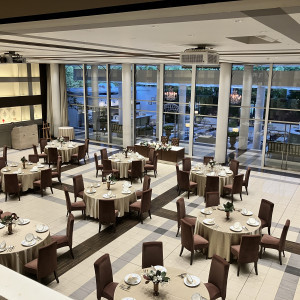 茶色の披露宴会場の階段上からの写真|759706さんのMia Via(ミアヴィア)の写真(2483793)