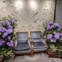 新郎新婦席の装花。この装花で20万円だそうです。