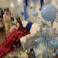 披露宴会場新郎新婦席