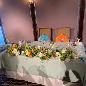 中座で新郎新婦が不在時の高砂席です|759765さんのTHE GARDEN PLACE SOSHUEN（ザ・ガーデン・プレイス 蘇州園）の写真(2482935)