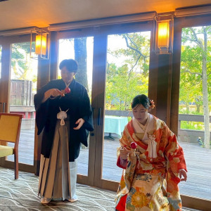 ゲームでけん玉をしました|759765さんのTHE GARDEN PLACE SOSHUEN（ザ・ガーデン・プレイス 蘇州園）の写真(2482936)