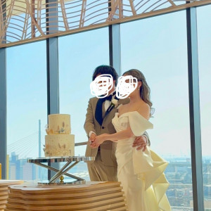 ケーキ入刀|759806さんのノートルダム大阪ONE/FIVESTAR WEDDINGの写真(2483318)