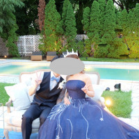 デザートビュッフェ中のガゼポでの様子です。