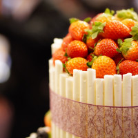 ウェディングケーキ。追加料金なしで充分でした。