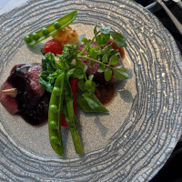 試食の肉料理。