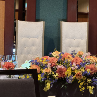 メインテーブルの装花