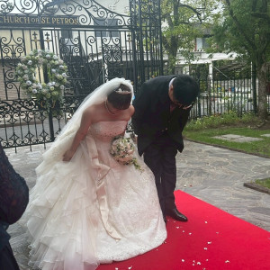 フラワーシャワー後の1枚|760496さんの南蔵王・聖ペトロ教会の写真(2536701)