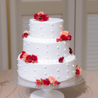 メイン装花と色合いを合わせてもらいました