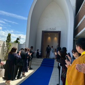 チャペルから庭に出る出入り口|760736さんのハミングプラザVIP新潟の写真(2487178)