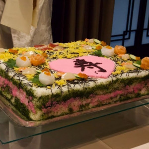 ちらし寿司ケーキ|760791さんの大國魂神社 結婚式場の写真(2487308)