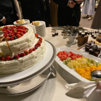 ウェディングケーキ、ビュッフェ