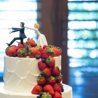ウェディングケーキ
私達はトッパーを付けて可愛くしました
