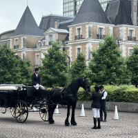 馬車でのセレモニーが可能