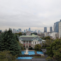 前泊させて頂いたお部屋から望める貴賓館と東京タワーです。