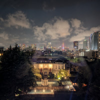前泊させて頂いたお部屋から望める貴賓館と東京タワーです。