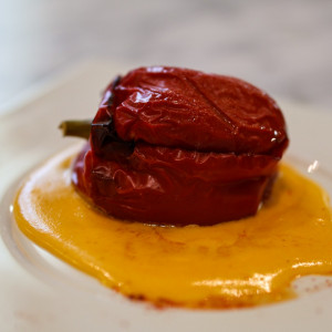 パプリカに詰めた国産牛肉とひよこ豆のラグー|760977さんのベイサイド迎賓館（鹿児島）/テイクアンドギヴ・ニーズウェディングの写真(2603252)