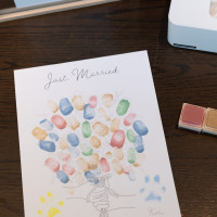 フィンガースタンプのツリー