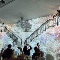 プロジェクションマッピング後、階段から入場